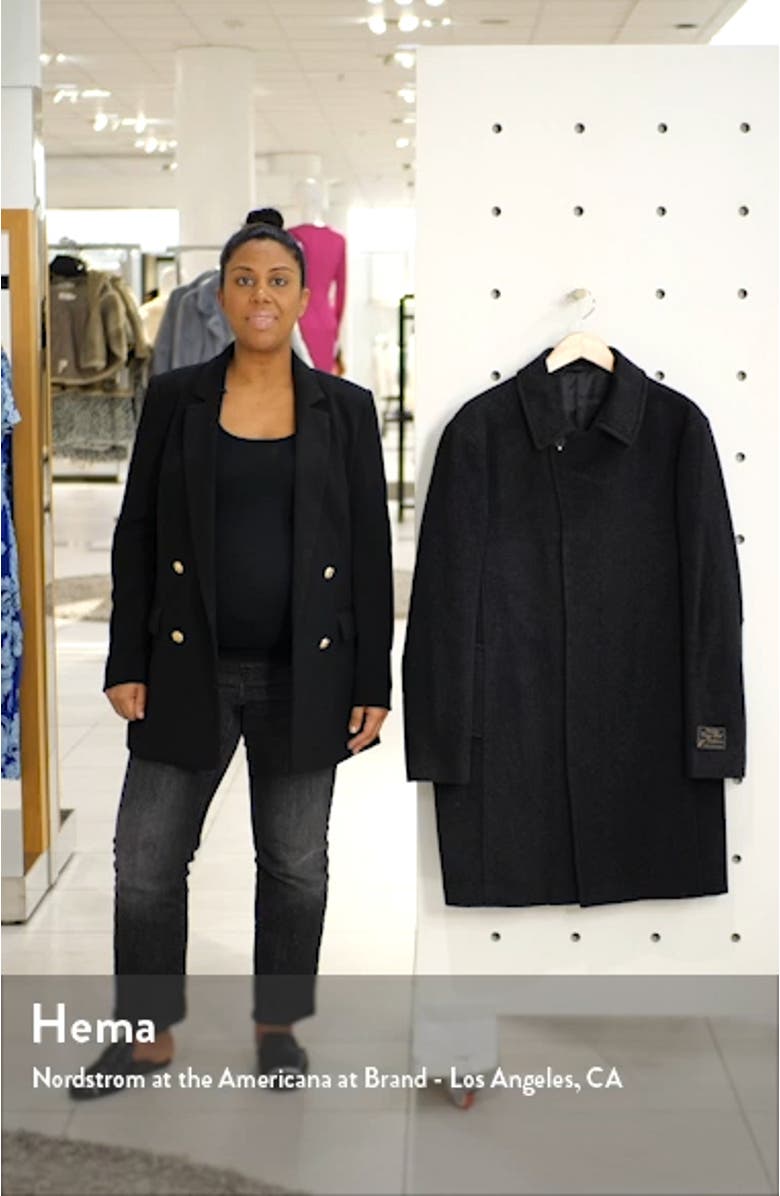 'Archers' Wool Blend Overcoat, sales video thumbnail