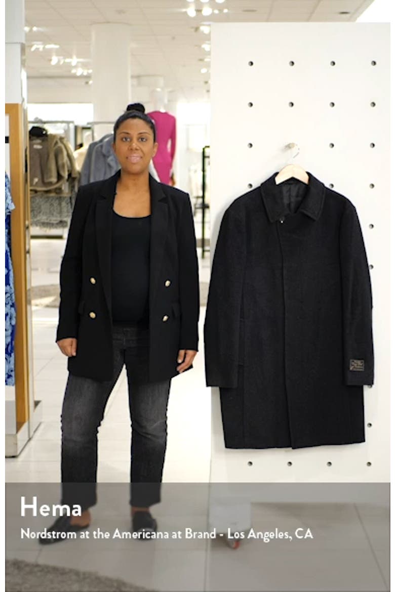 'Archers' Wool Blend Overcoat video