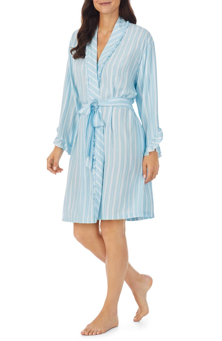 Eileen West Stripe Wrap Robe, Alternate, color,
