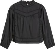 Rails Reyna Lace Inset Cotton Peasant Top