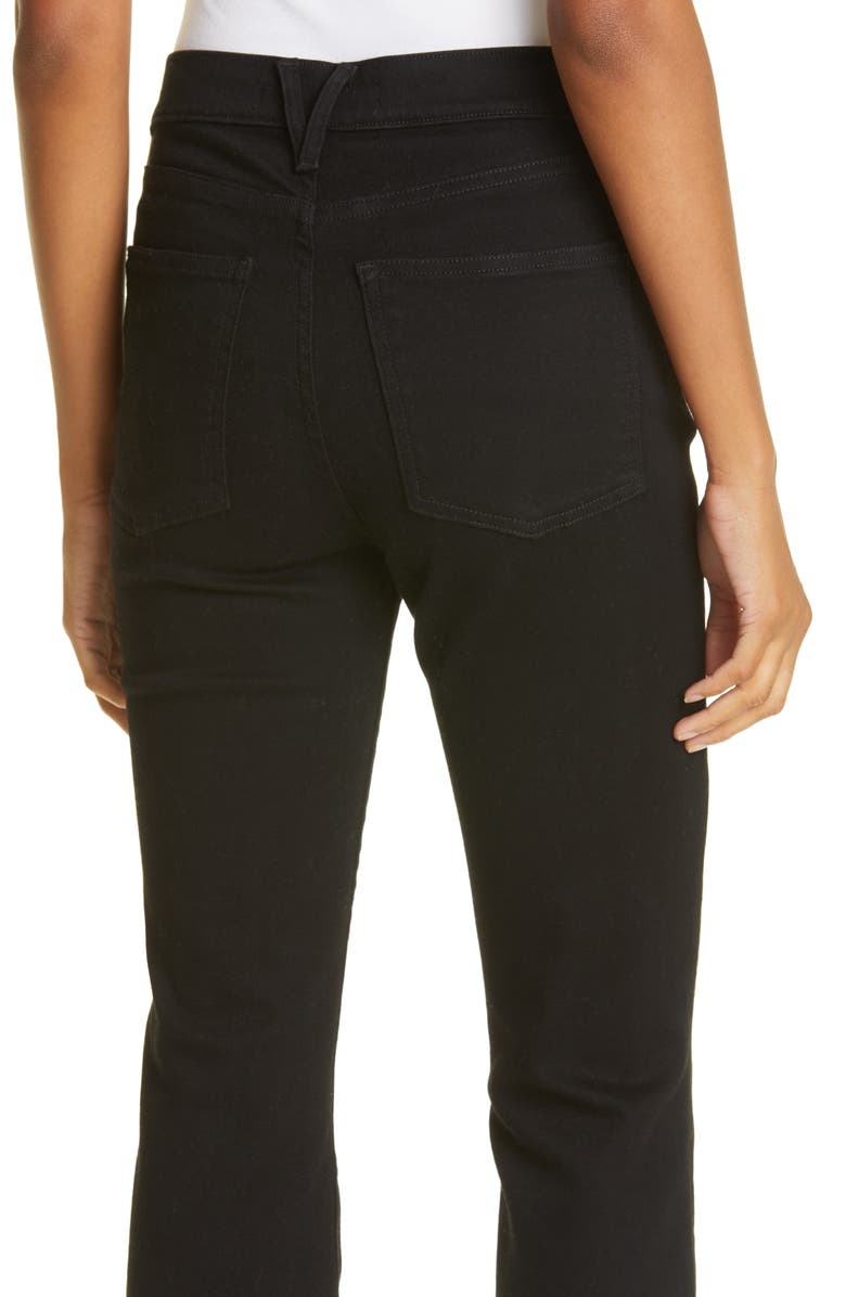 Veronica Beard Beverly High Waist Skinny Flare Leg Jeans, Alternate, color, Onyx