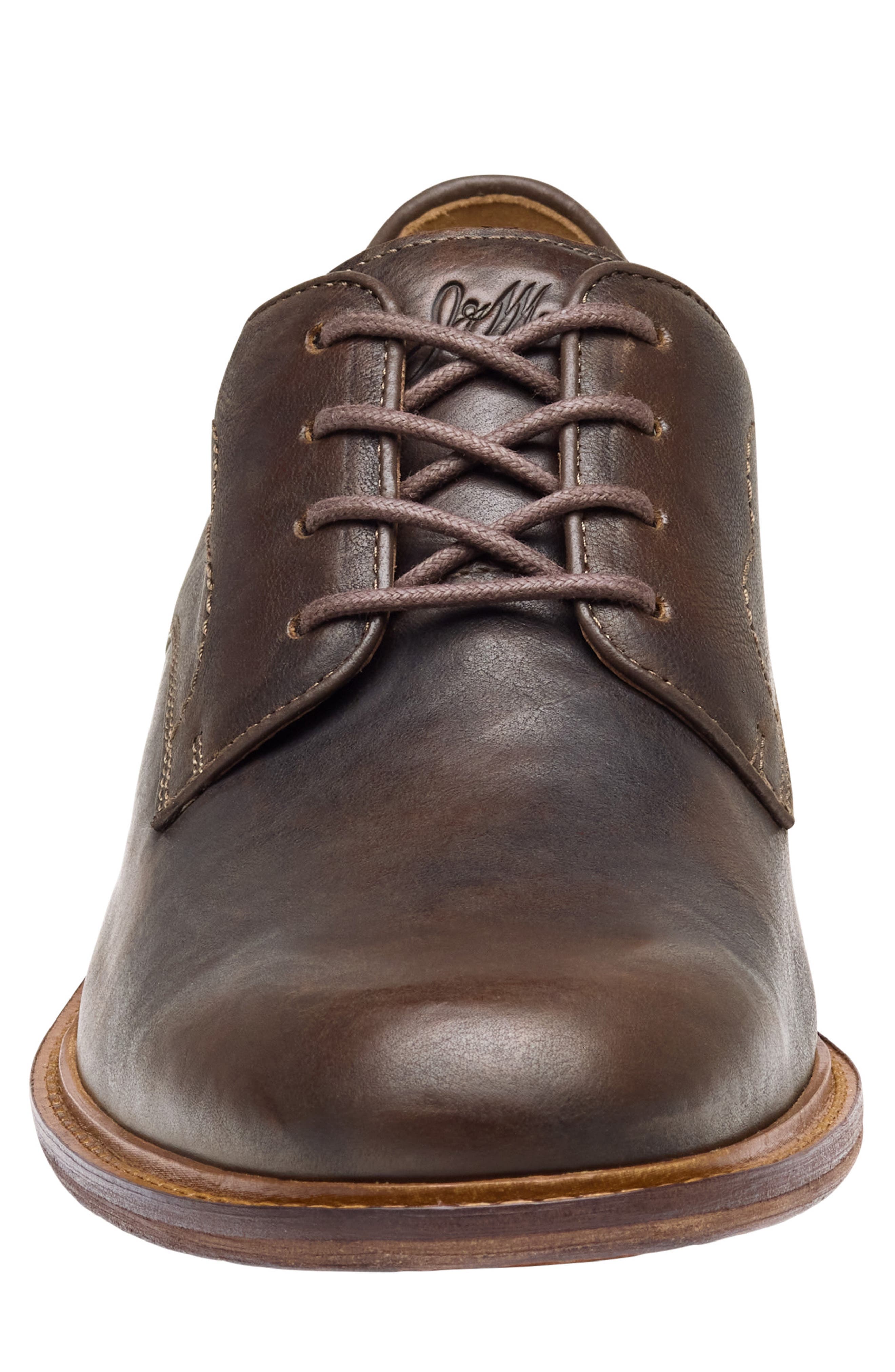 Ripley Plain Toe Derby, Alternate, color, DARK BROWN BOMBER LEATHER