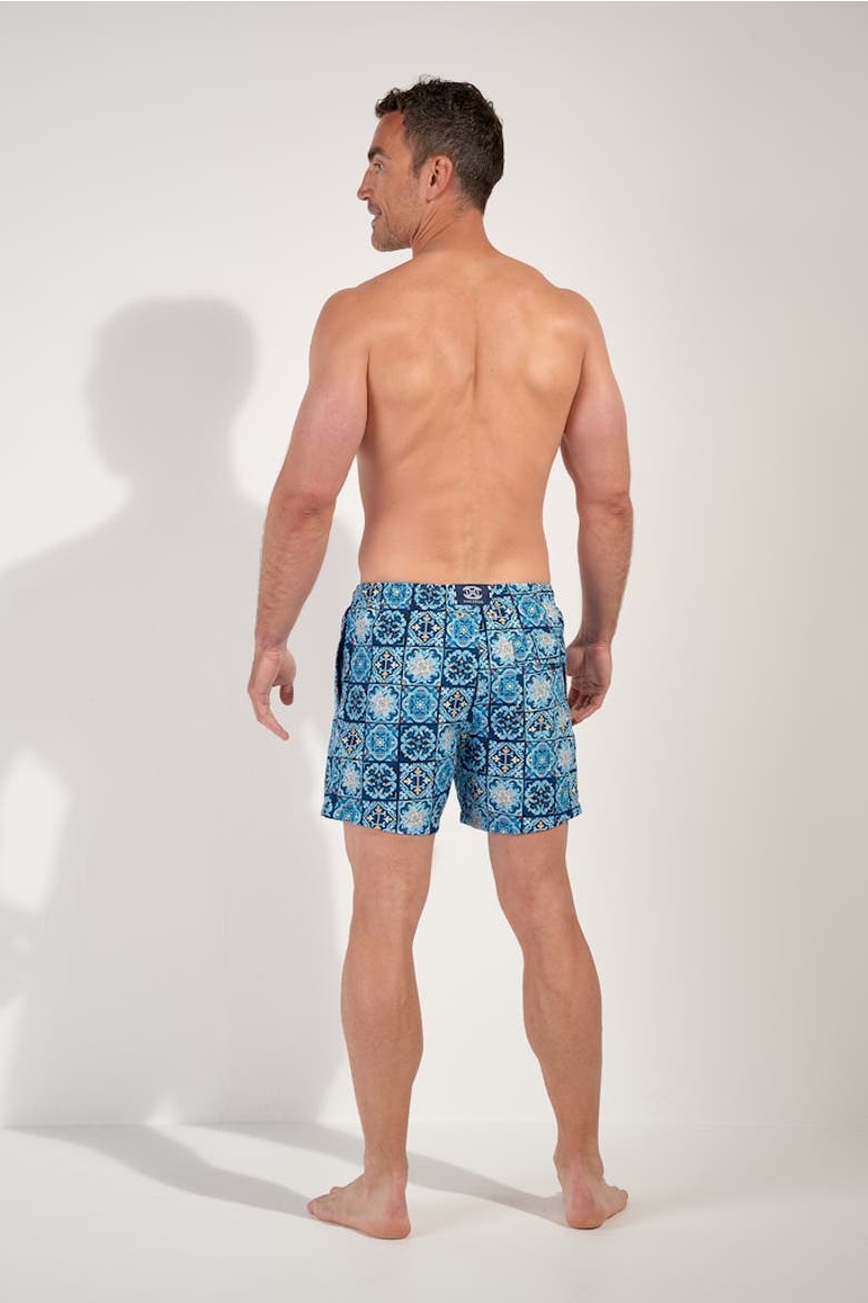 Maiolica Beach Boxer, Alternate, color, Blue Print
