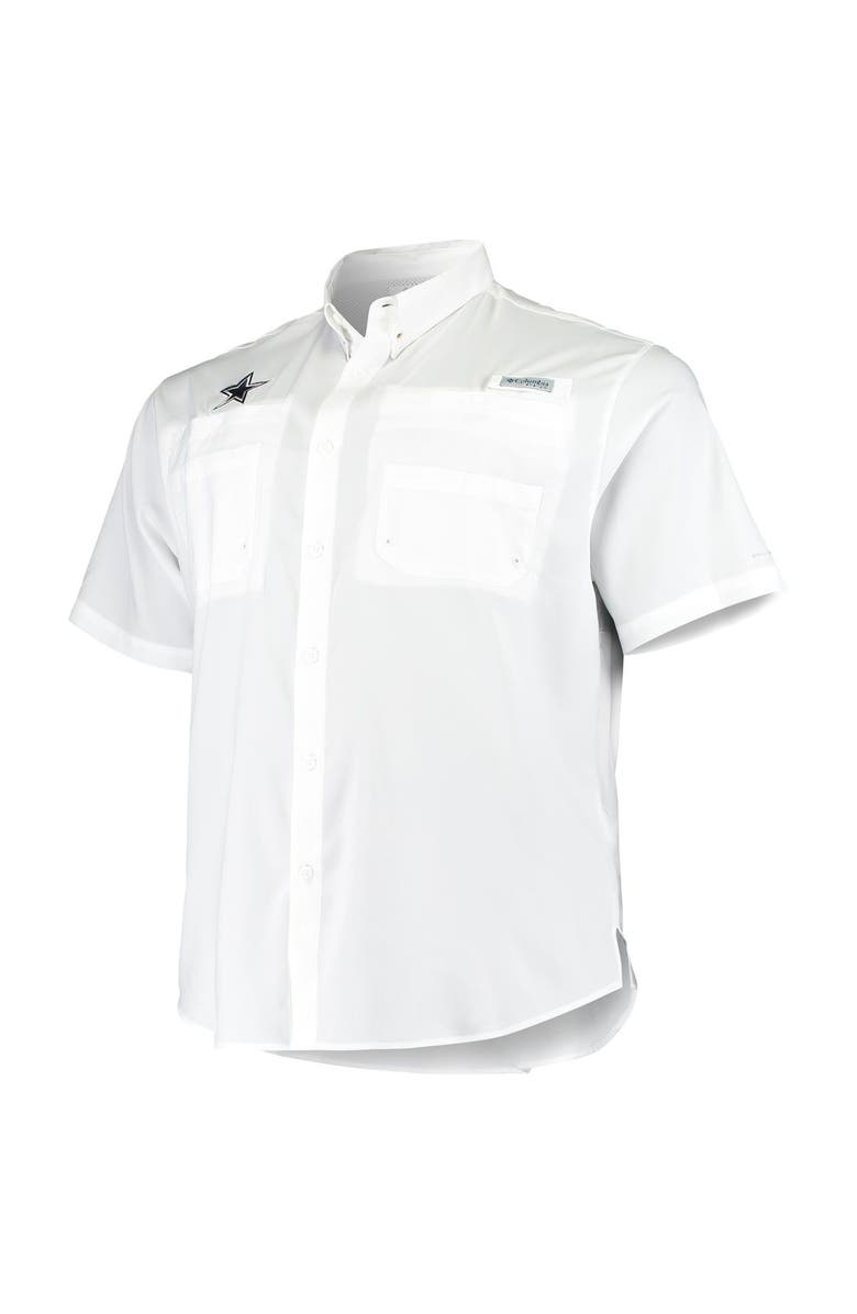 Columbia Men's Columbia White Dallas Cowboys Big & Tall Tamiami Woven Button-Down Shirt, Alternate, color, White