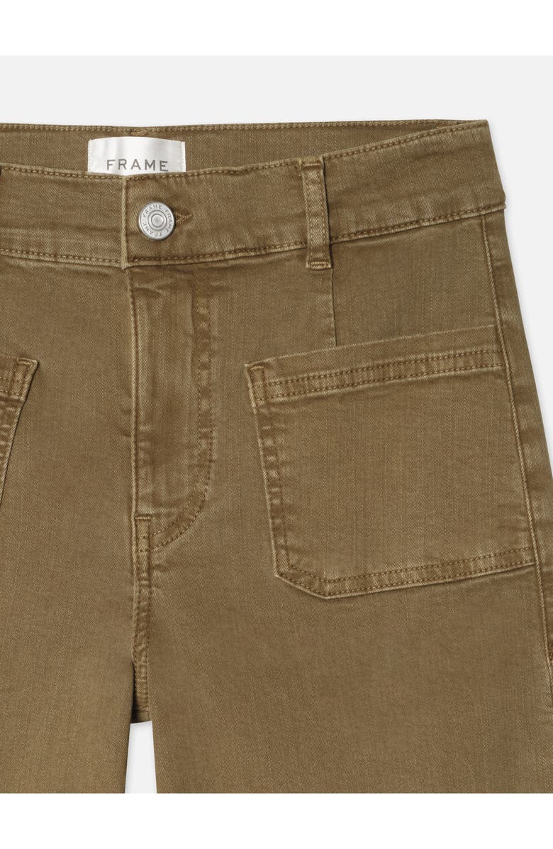 FRAME Le Slim Palazzo Pocket High Waist Wide Leg Jeans, Alternate, color, Khaki Green