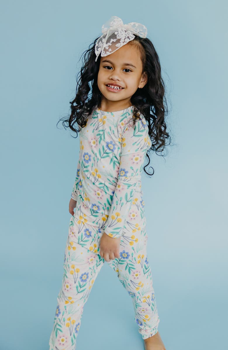 Copper Pearl Kids' Clara Fitted Long Sleeve Two-Piece Pajamas, Alternate, color, 