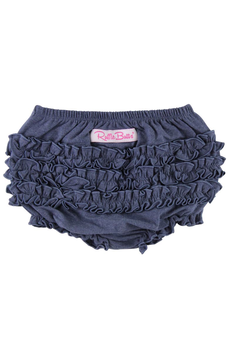 Baby/Toddler Knit RuffleButt Bloomer, Main, color, Faux Denim