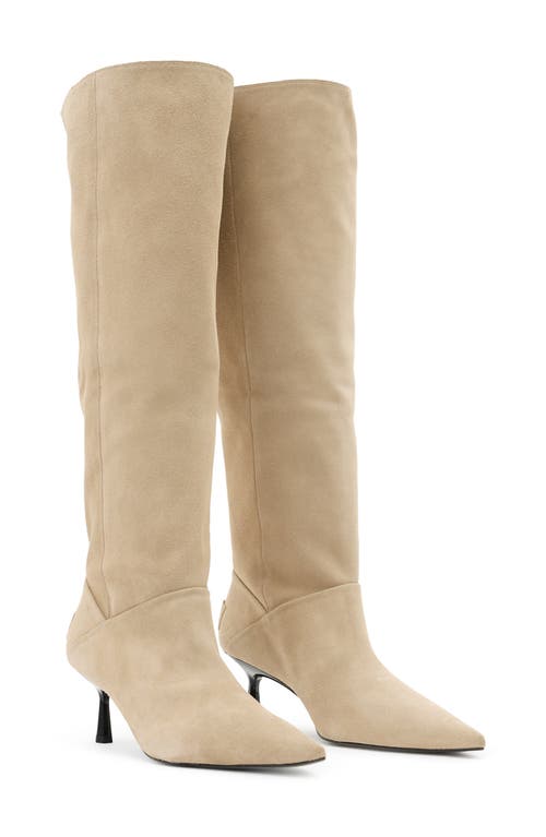 Allsaints Odyssey Slouch Boot In Sand Brown