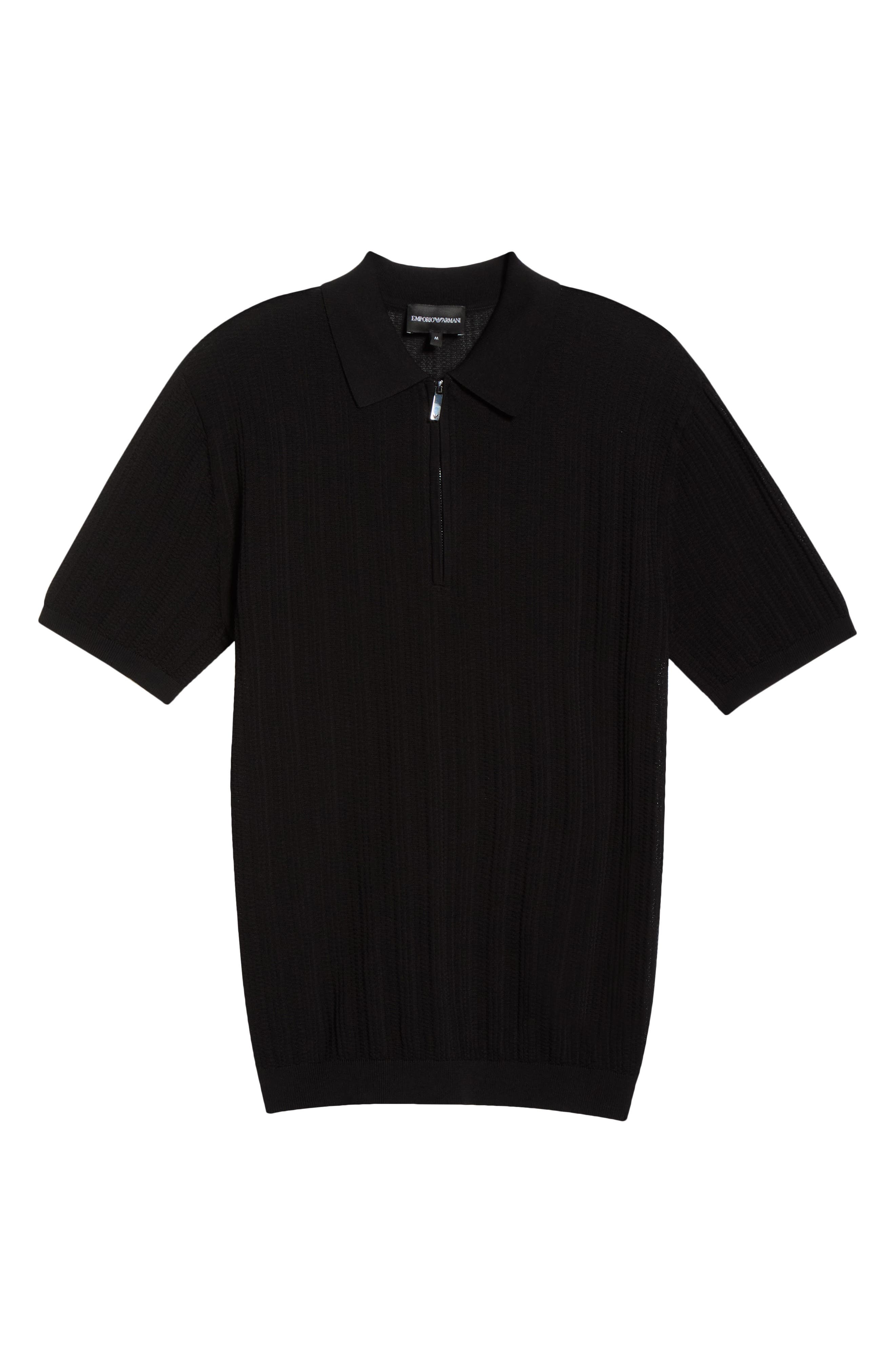 Textured Quarter Zip Polo (Men) | Nordstrom