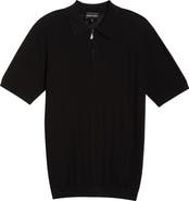 Emporio Armani Textured Quarter Zip Polo