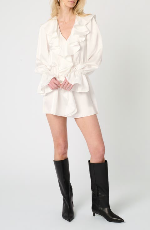 Long Sleeve Ruffle Minidress
