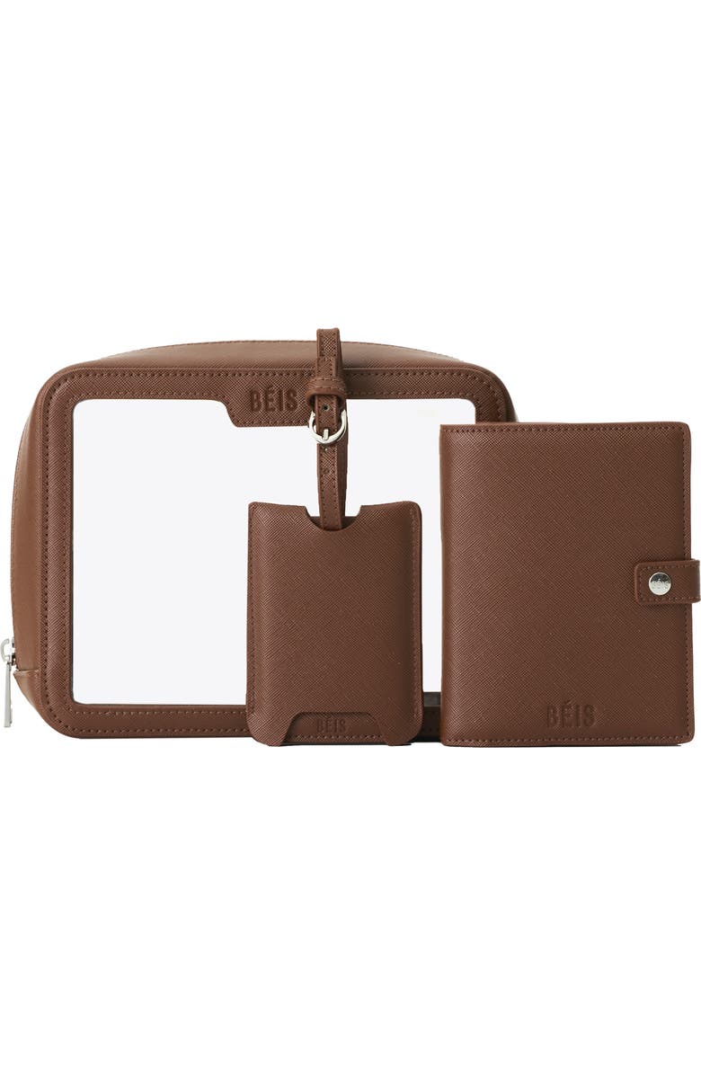 Béis The Passport Holder & Luggage Tag Set, Alternate, color, Maple