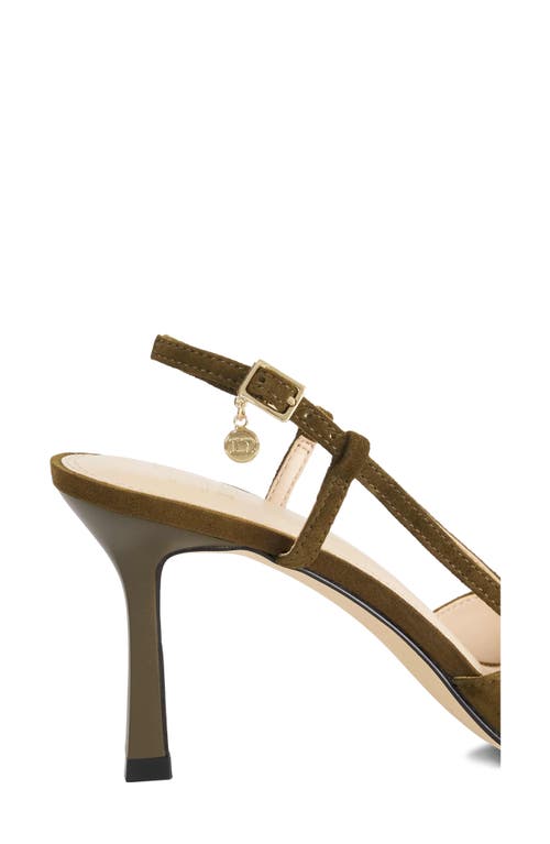 Dune London Composure Pointed Toe Slingback Pump In Green