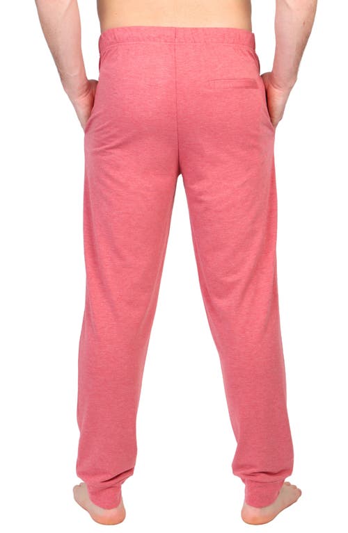 Shop Tailorbyrd French Terry Lounge Joggers In Sunwashed Red