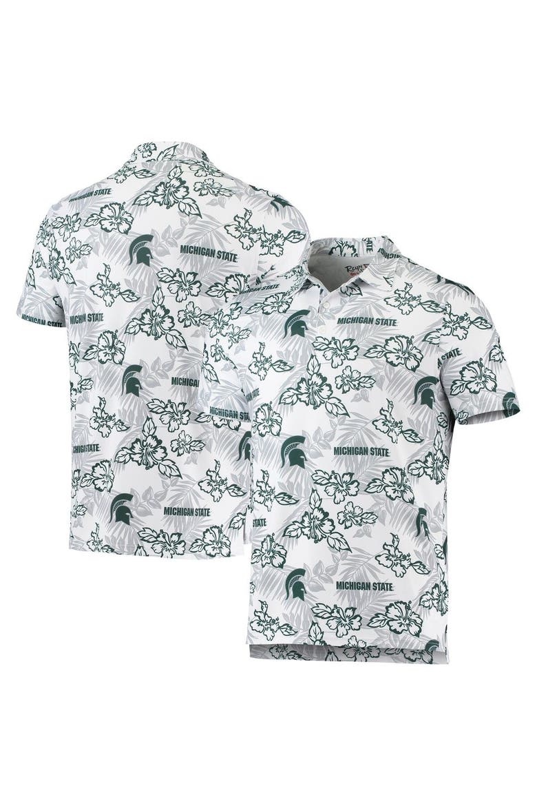 Men's Reyn Spooner White Michigan State Spartans Performance Polo, Main, color, White