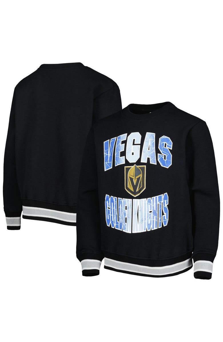 Outerstuff Youth Black Vegas Golden Knights Classic Blueliner Pullover Sweatshirt, Main, color, Black