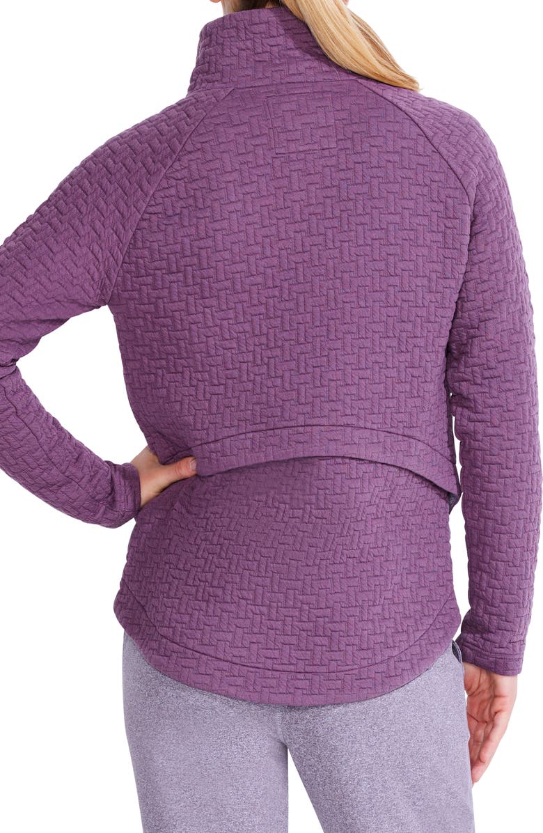 NZ ACTIVE by NIC+ZOE All Year Quilt Double Knit Jacket, Alternate, color, Plum