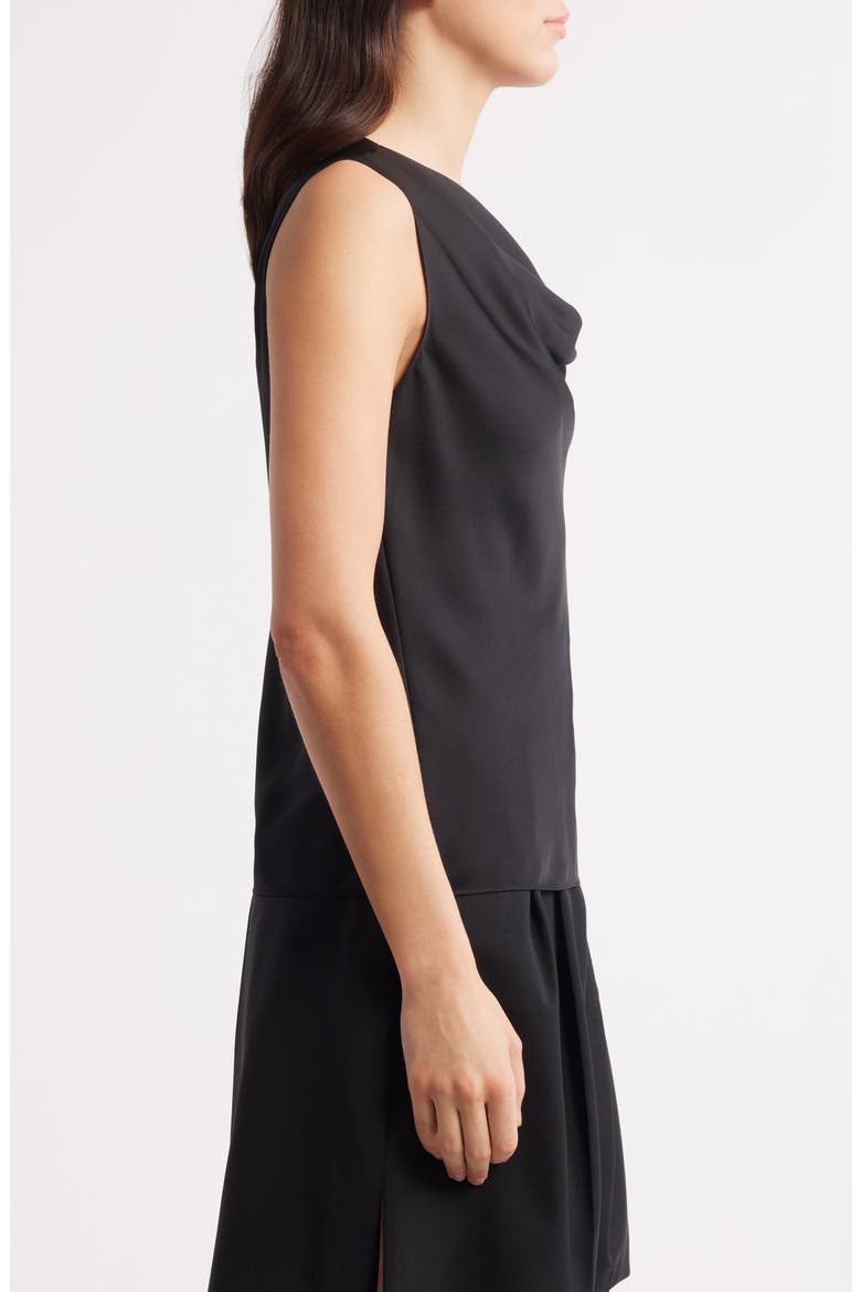 Belidina Sleeveless Stretch Silk Top, Alternate, color, BLACK
