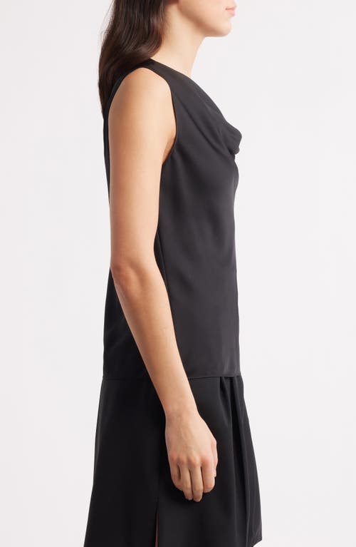 Hugo Boss Boss Belidina Sleeveless Stretch Silk Top In Black