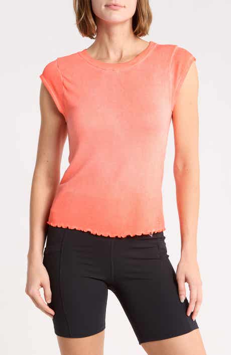 Double Point Short Sleeve Ribbed T-Shirt