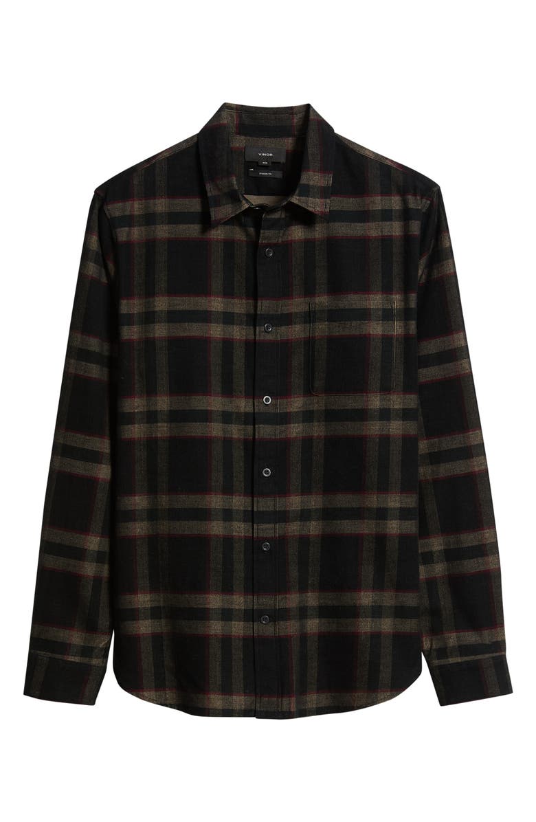 Vince Holme Plaid Cotton Corduroy Button-Up Shirt, Main, color,