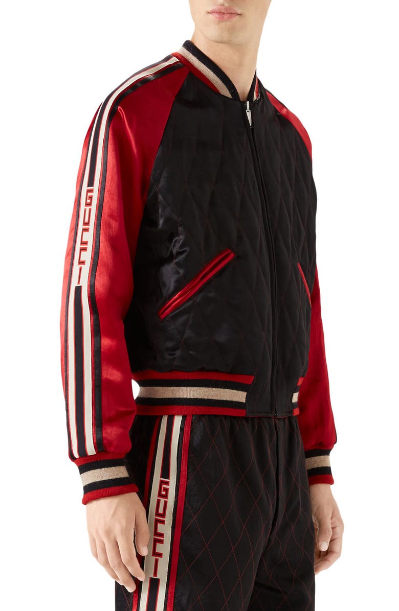 Gucci Reversible Quilter Souvenir Jacket, Alternate, color,