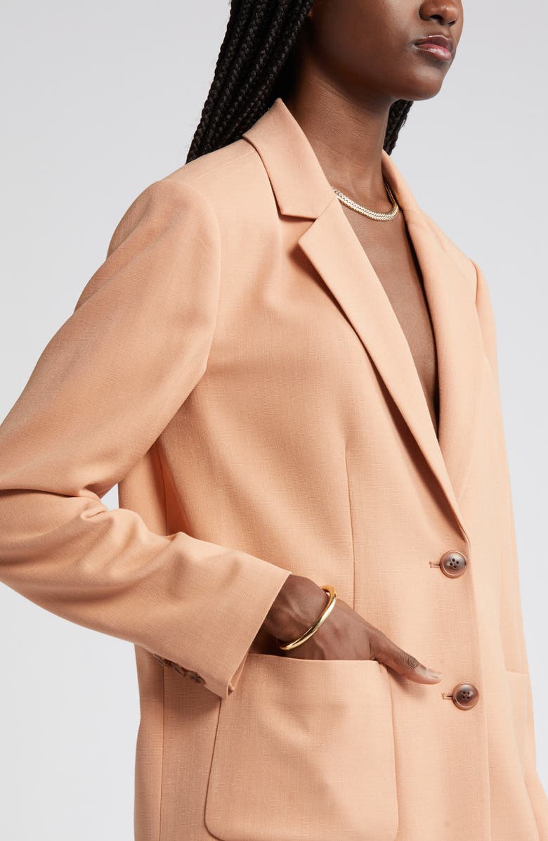 Nordstrom Textured Patch Pocket Blazer, Alternate, color, Tan Cork
