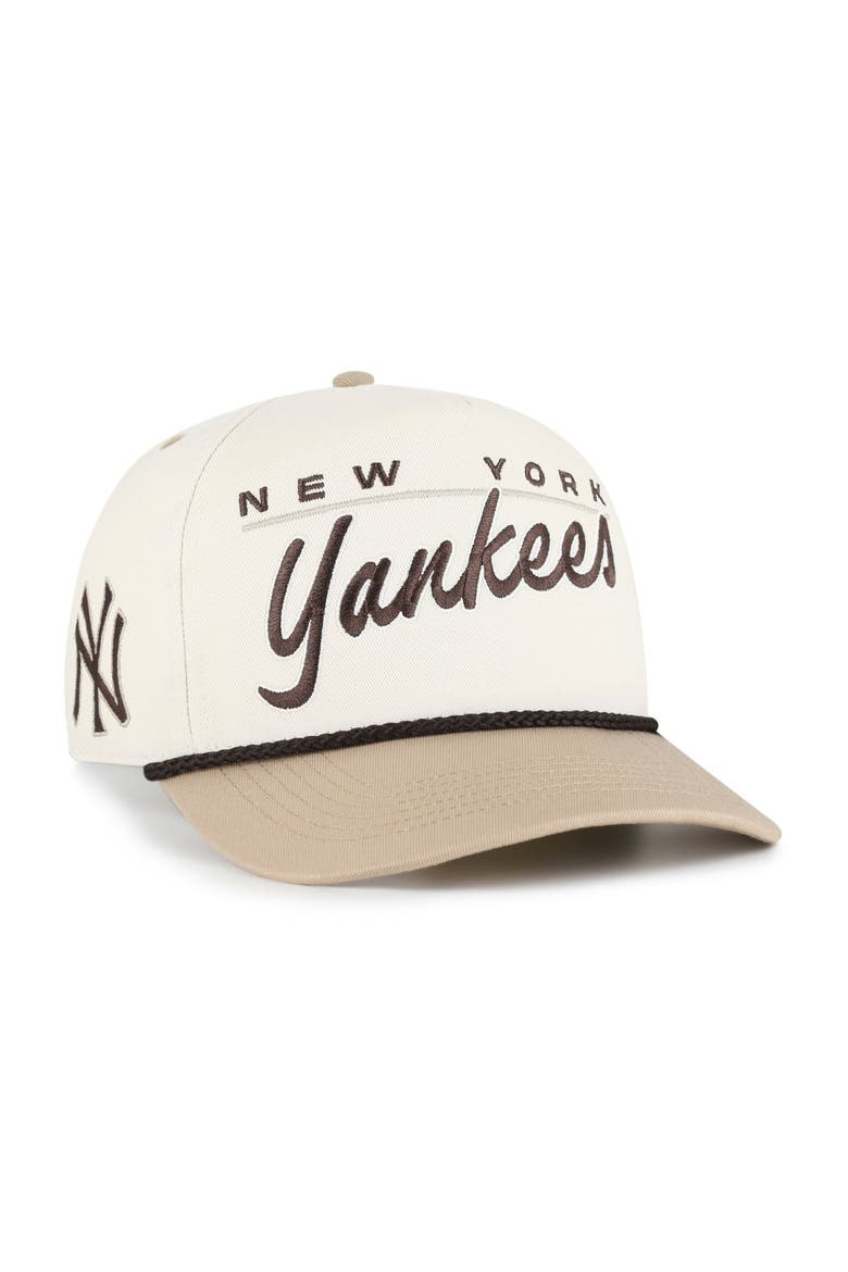 Men's '47  Natural/Tan New York Yankees Neutral Terrain Hitch Rope Adjustable Hat, Main, color, Natural