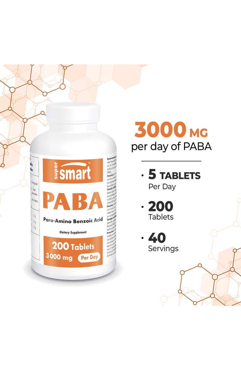 SuperSmart PABA Supplement 3000mg, Alternate, color, 