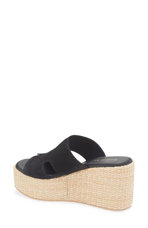 Chocolat Blu Jamie Platform Wedge Sandal In Black Suede
