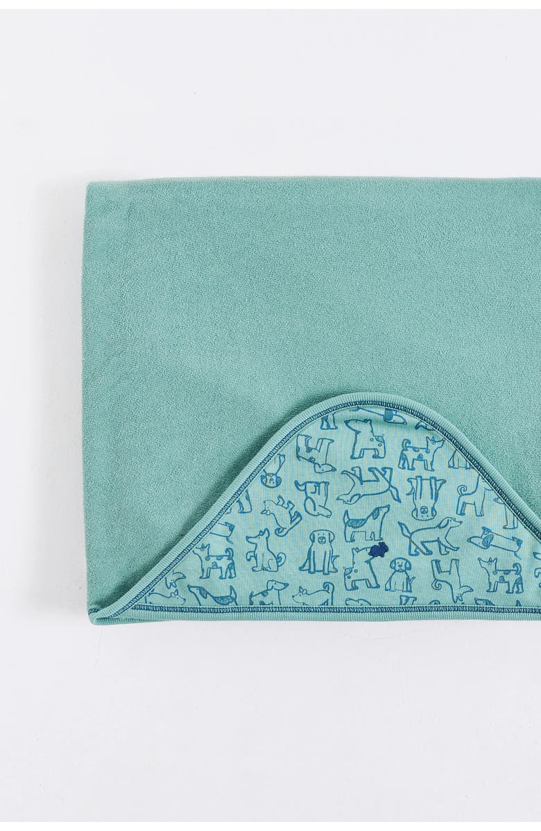 Babycottons Felix Large Hooded Towel, Alternate, color, Green