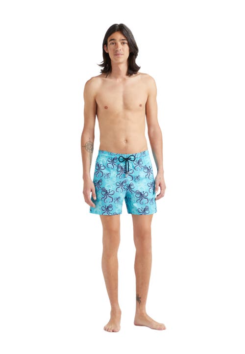 Vilebrequin Men's Poulpes Stretch Swim Shorts in Bora Bora 