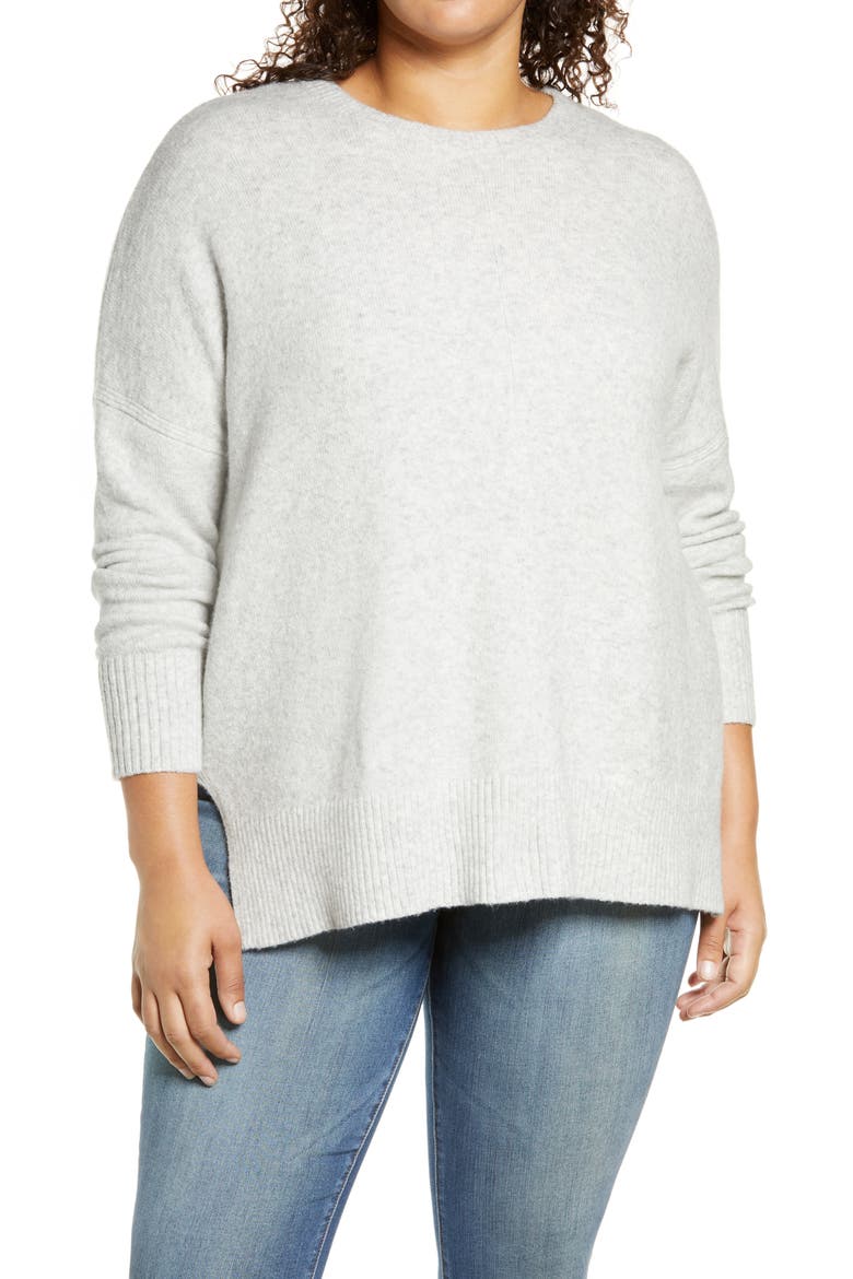 Crewneck Pullover, Main, color, GREY LIGHT HEATHER