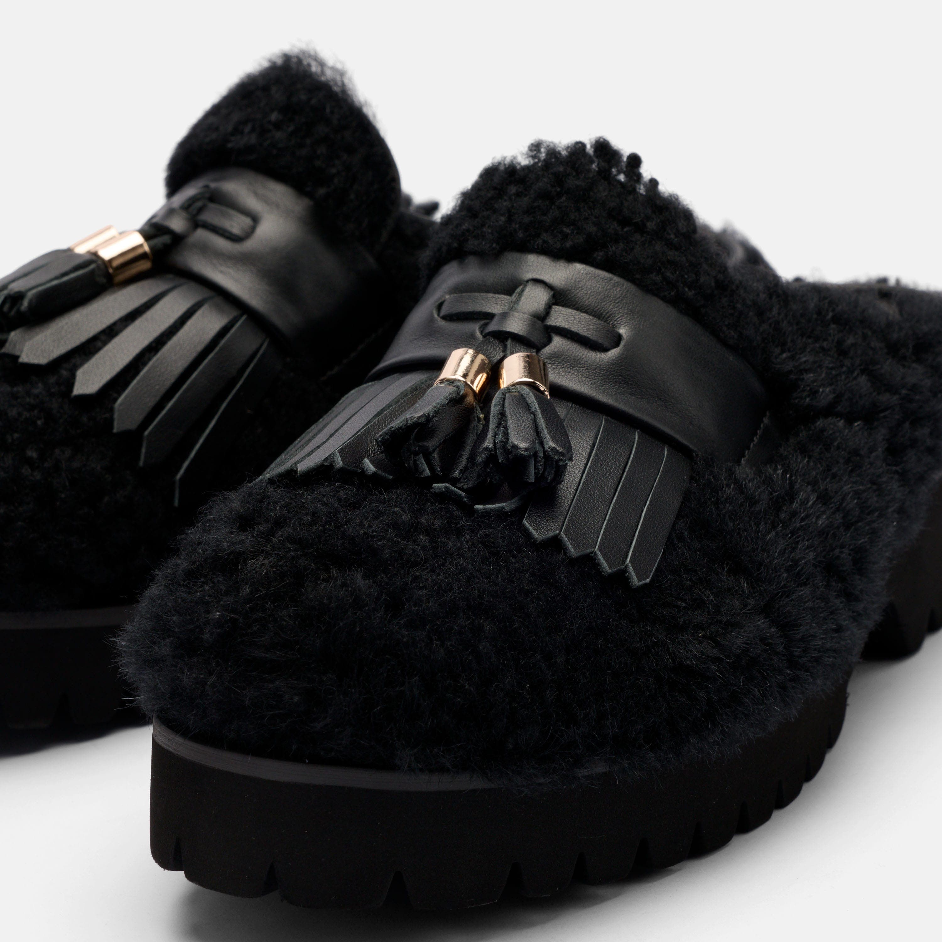 Hollis Tassel Mule, Alternate, color, Black