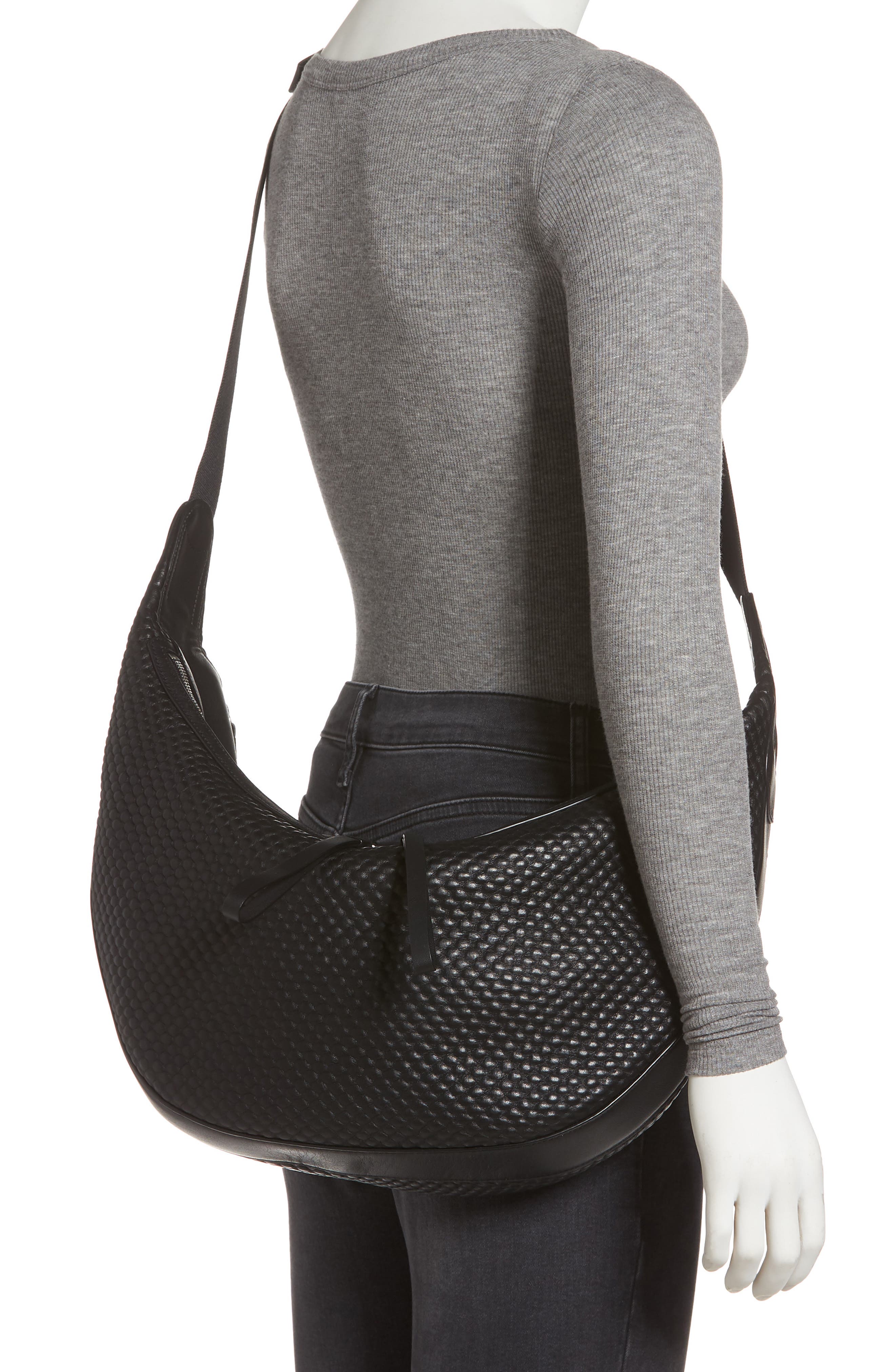 rag & bone Riser Leather Hobo, Alternate, color, 