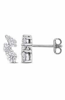 Created Forever Sterling Silver Lab Grown Diamond Stud Earrings