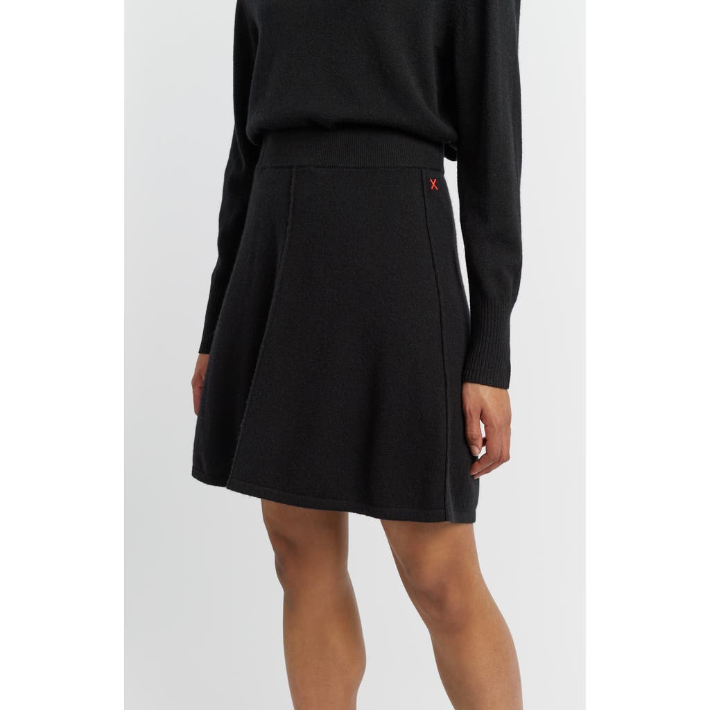 Chinti & Parker Wool-cashmere Mini Skirt In Black