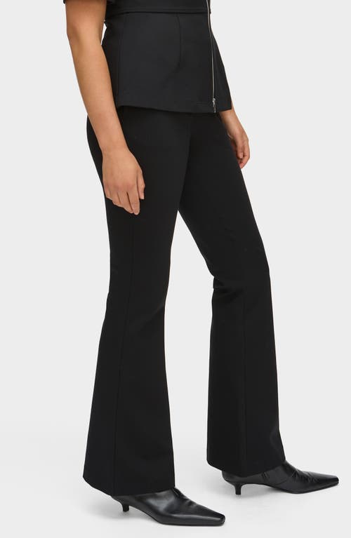 Aligne Edie Flare Leg Stretch Ponte Pants In Black