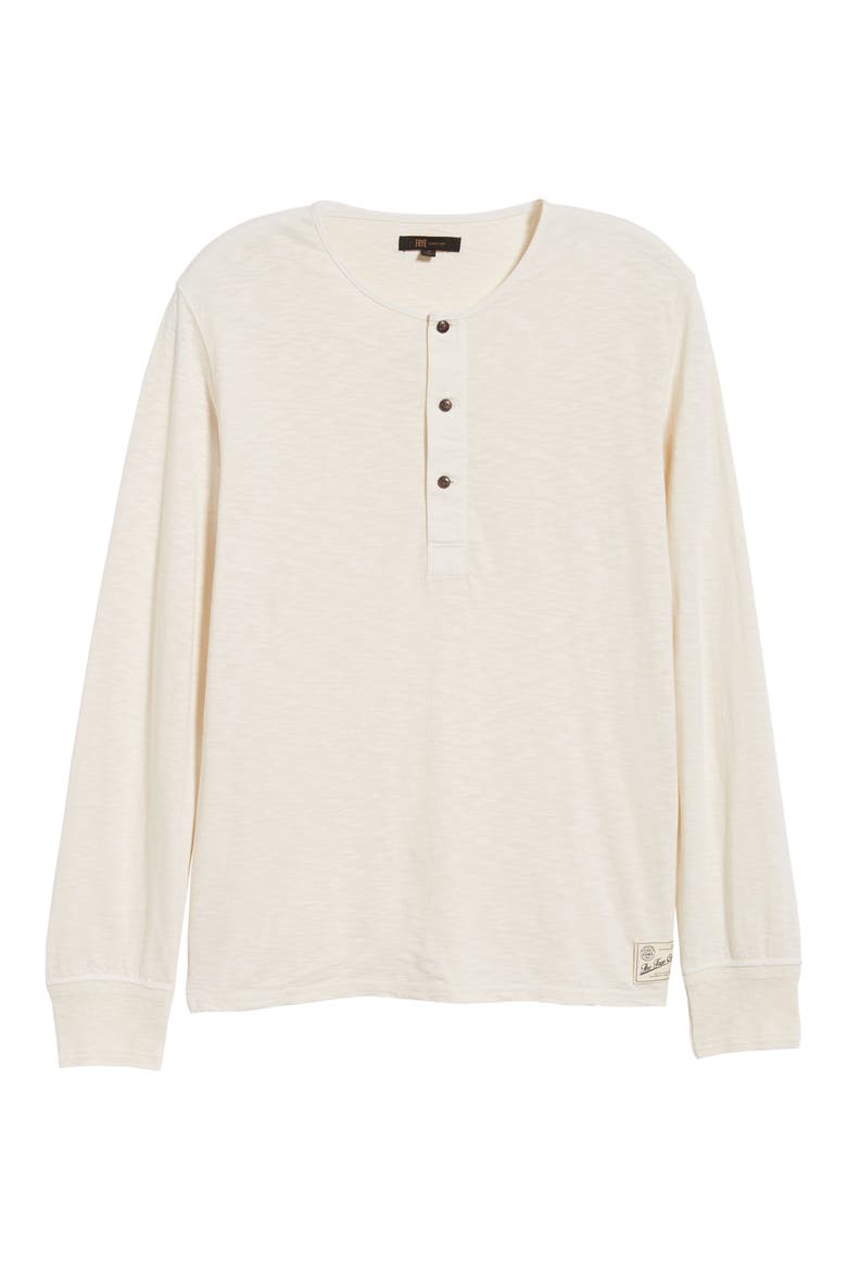 Slubbed Long Sleeve Henley, Alternate, color, BUTTERCREAM