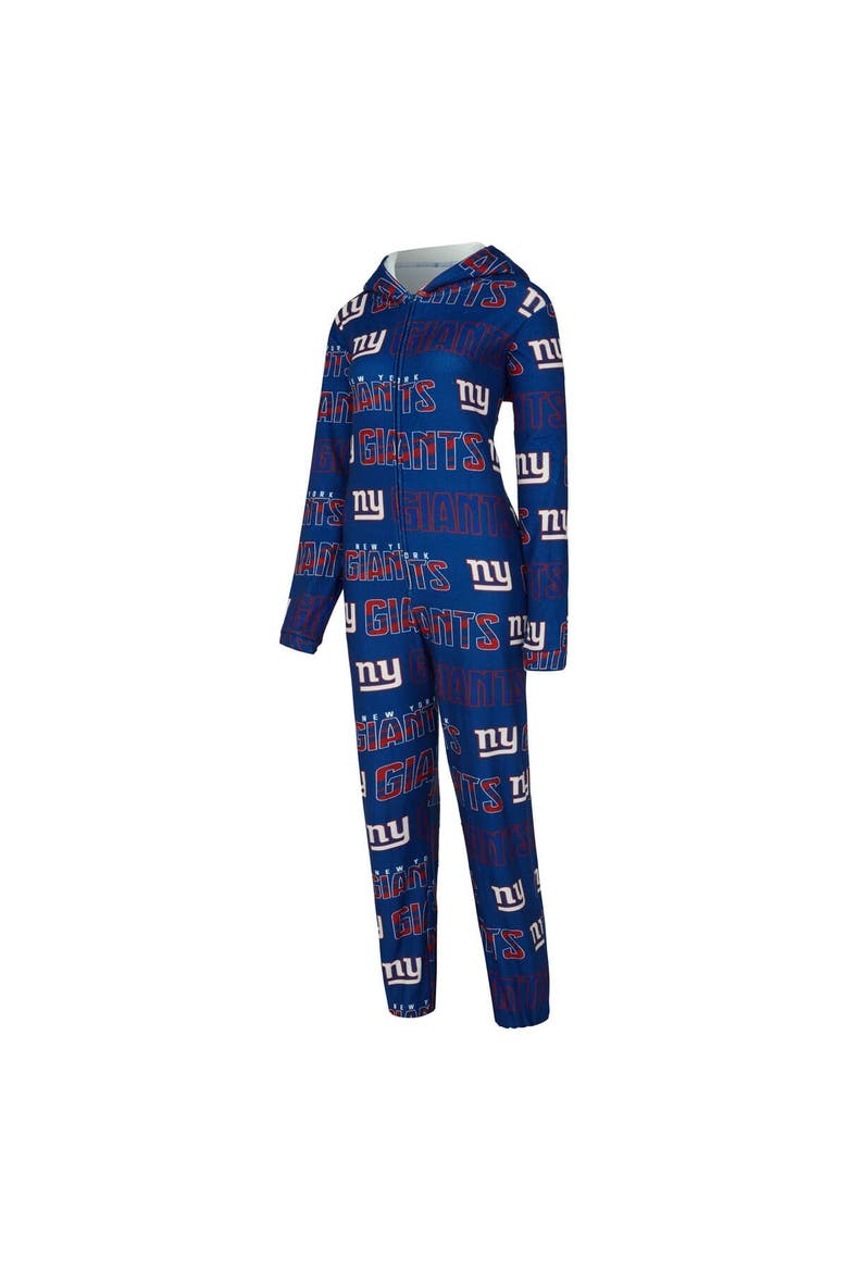 Women's Concepts Sport  Royal New York Giants Roadway Allover Print Microfleece Full-Zip Union Suit, Alternate, color, Royal