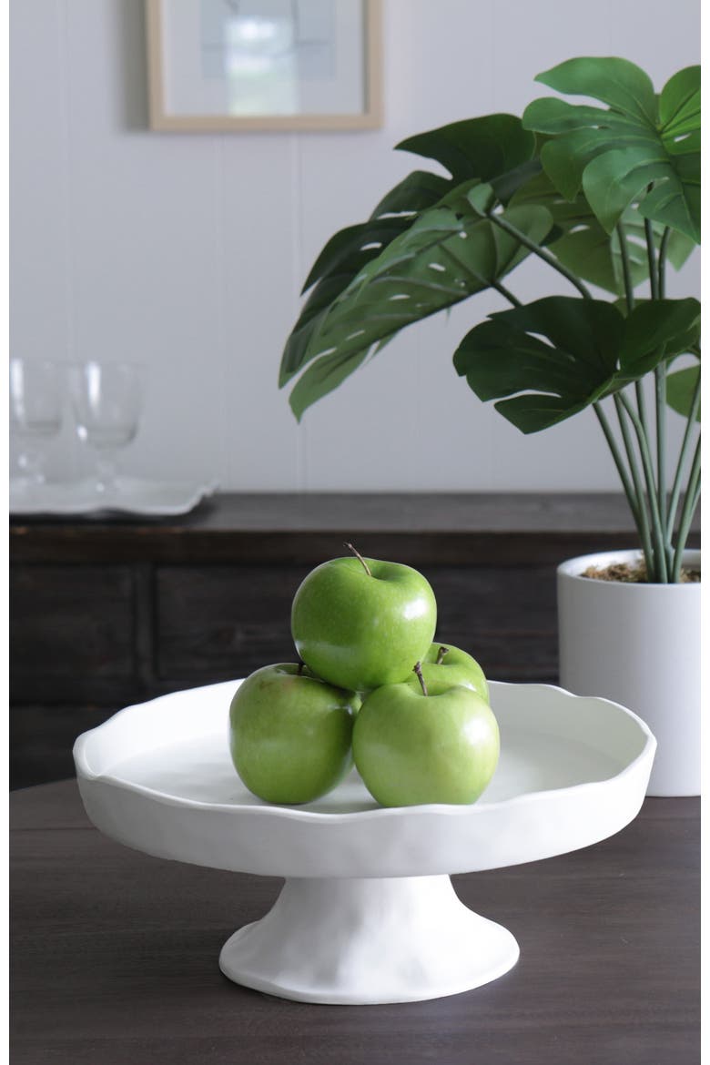 Vida Nube Round Pedestal Cake Plate, Alternate, color, White