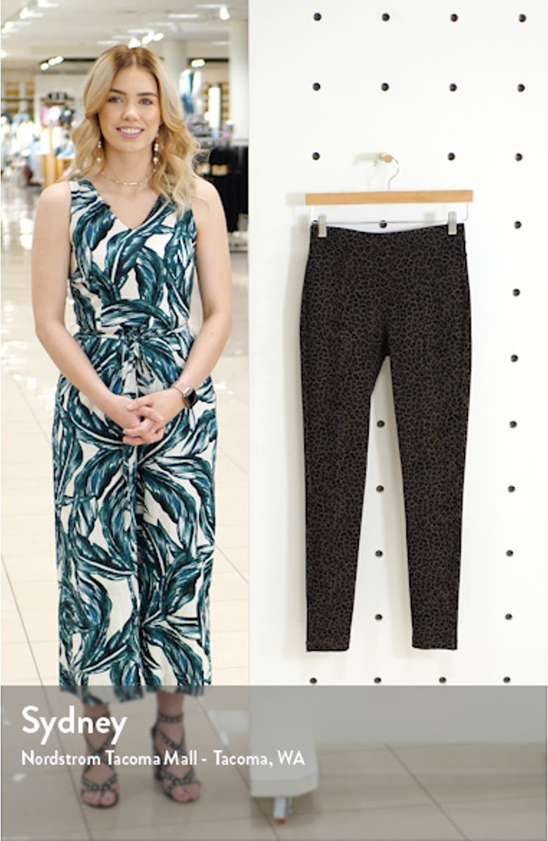 Leopard Print Pull-On Skinny Pants, sales video thumbnail