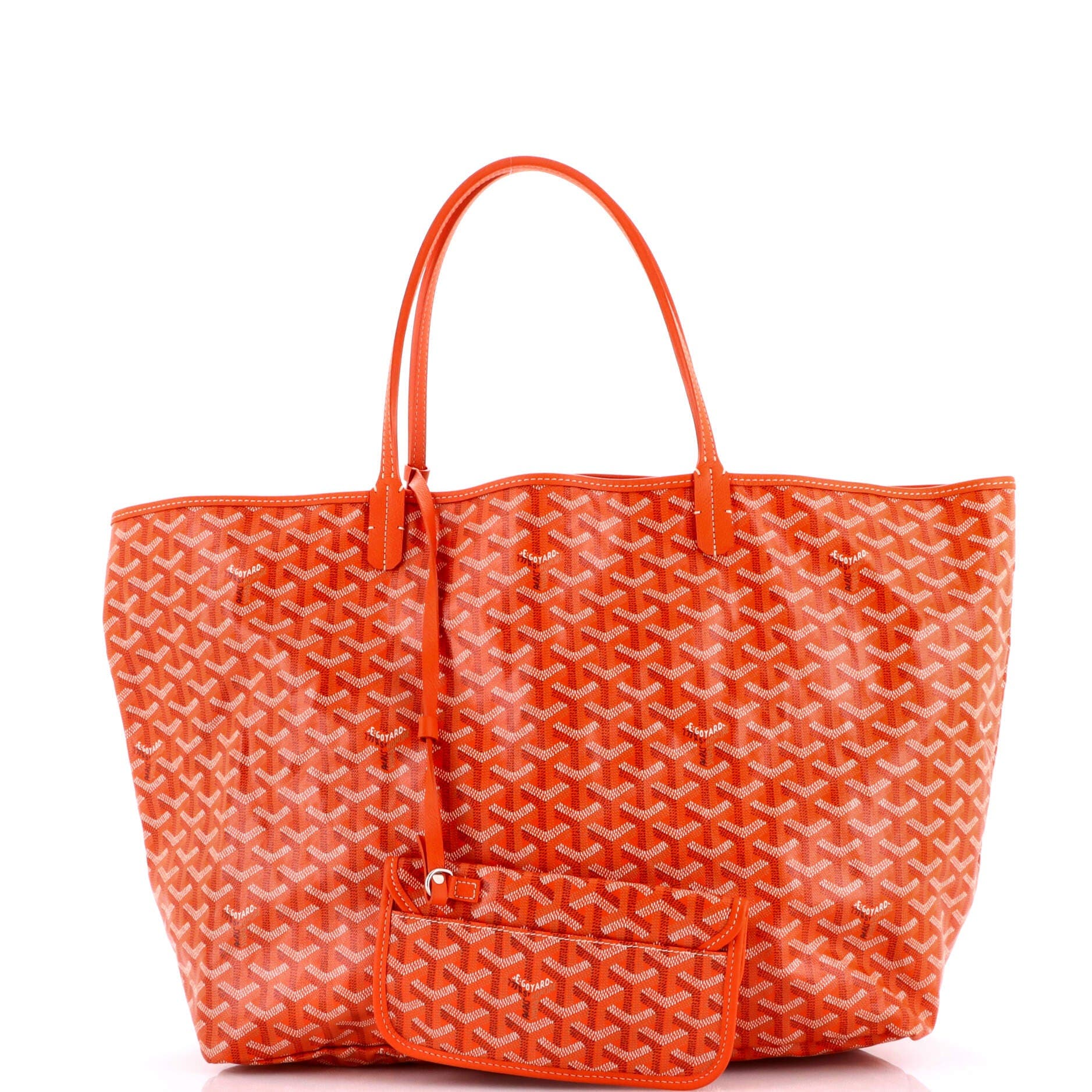 Pre-Owned Goyard Saint Louis Tote Coated Canvas GM, Alternate, color, Orange