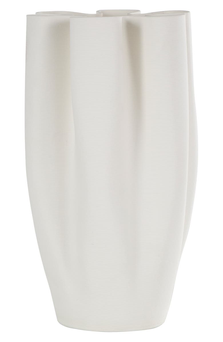 VIVIAN LUNE HOME White Ceramic Vase, Alternate, color, White