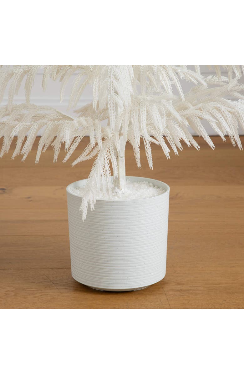 NEARLY NATURAL 4-ft Artificial Real Touch White Norfolk Island Pine Christmas Tree with Natural Look, Alternate, color, White