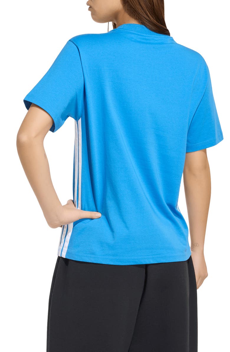 adidas Essential 3-Stripes T-Shirt, Alternate, color, Ray Blue/ White