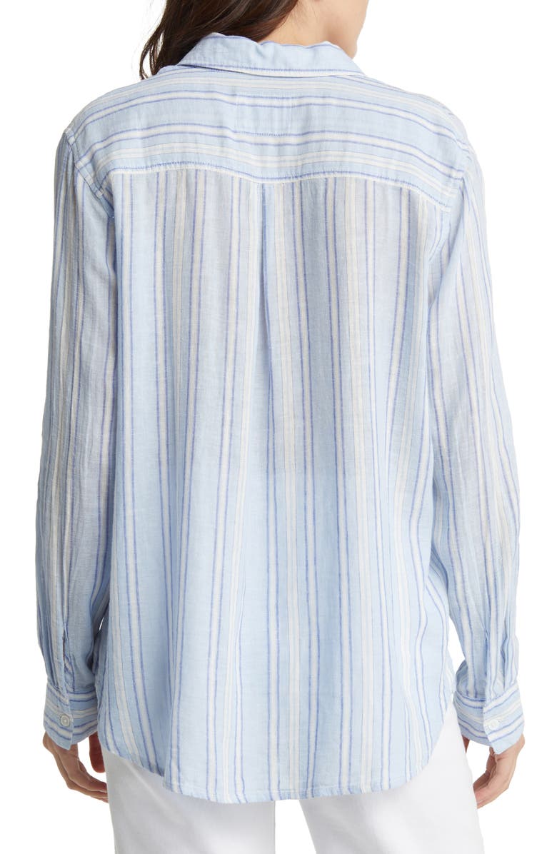 Rails Charli Stripe Linen Blend Button-Up Shirt, Alternate, color, 