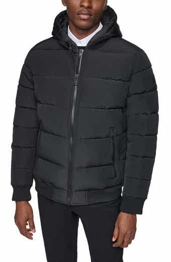 Oxford Hooded Quilted Bomber Jacket
