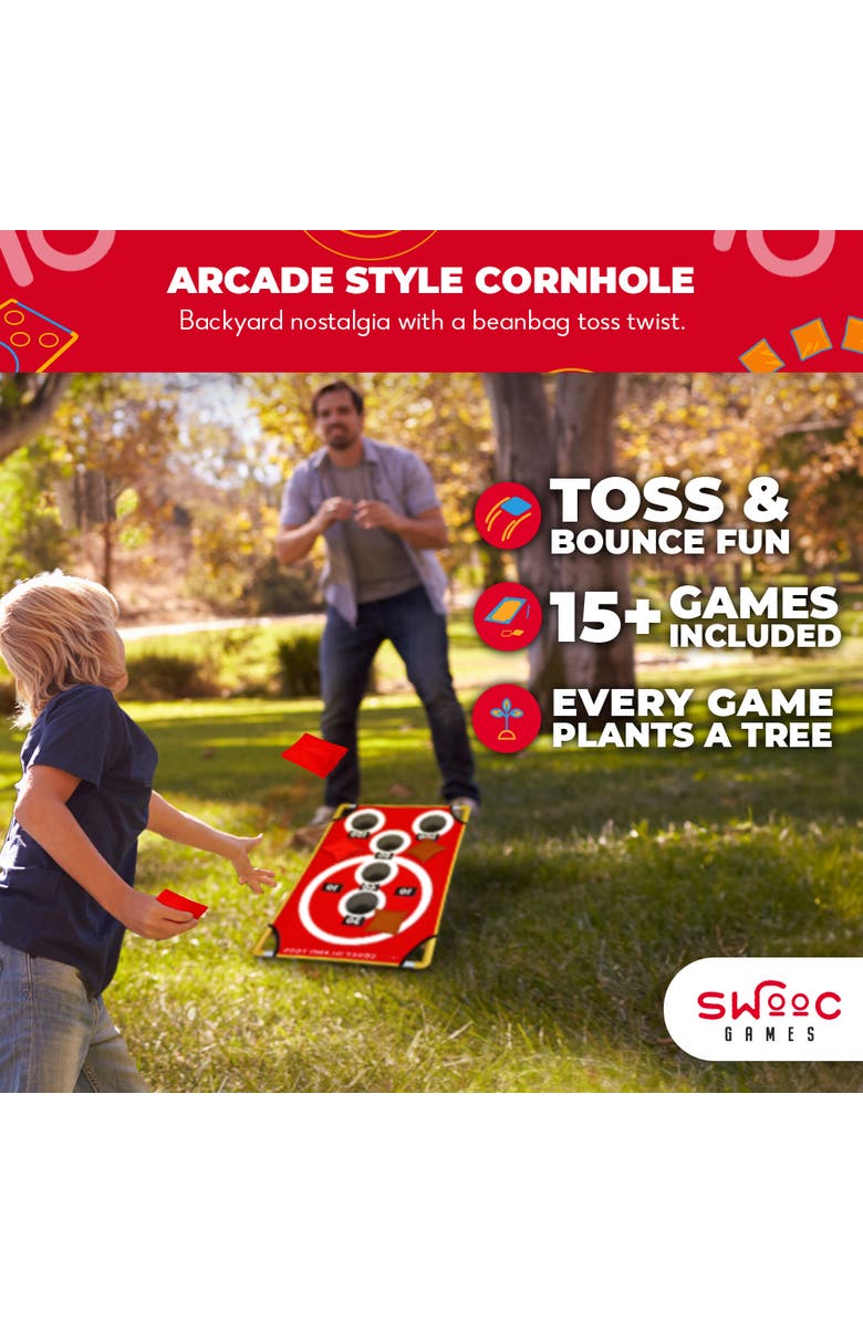 Swooc Games Coney Island Toss | Cornhole Game, Alternate, color, Red