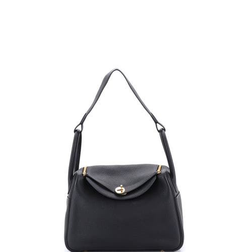 Pre-owned Hermes Hermes Lindy Bag Clemence 30 In Black